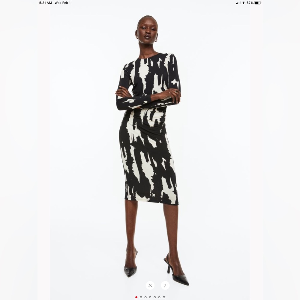 H&M Gathered Bodycon Dress